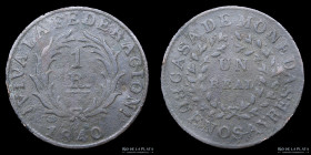 Argentina. Buenos Aires. 1 Real 1840. CJ 16.1.1