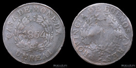 Argentina. Buenos Aires. 1 Real 1854. CJ 22.1