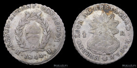 Argentina. La Rioja. 1/2 Real 1844. CJ 67.1.3