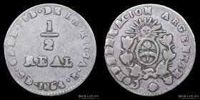 Argentina. La Rioja. 1/2 Real 1854. CJ 73.5