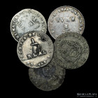 Argentina. La Rioja. 1/2 Real 1854. Lote x 5