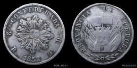 Argentina. Cordoba. 2 Reales 1852. CJ 66.1.1