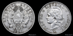 Argentina. 1 Peso 1882. Patacon CJ 13.1.1