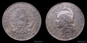 Argentina. 2 Centavos 1887. CJ 28