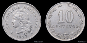 Argentina. 10 Centavos 1897. CJ 91