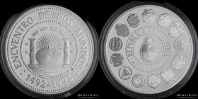 Argentina. 1000 Australes 1991. Encuentro dos mundos. CJ 371