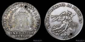 Bolivia. 2 Soles 1852. Medalla Monetaria. RTB 134