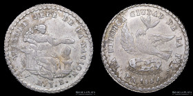 Bolivia. 1 Sol 1854.  Medalla Monetaria. La Paz a Belzu