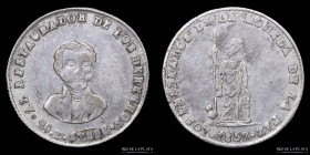 Bolivia. 1 Sol 1857. Medalla Monetaria. La Paz