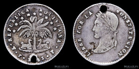 Bolivia. 1 Sol 1853 FP. Error: BOLIVLANA. KM119