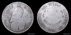 Bolivia. 1 Melgarejo 1865 FP. KM146