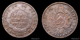 Bolivia. 20 Centavos 1881. Falsa de epoca
