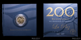 Bolivia. Blister. 2009. Bicententenario de la Revolucion de La Paz. BCB