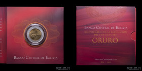 Bolivia. Blister. 2010. Bicententenario de la Revolucion de Oruro. BCB