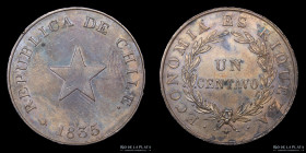 Chile. 1 Centavo 1835. KM115