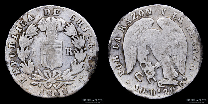 Chile. 1 Real 1843 IJ. Plata 902; 22mm; 2.78g. KM94.1 (F+)

USD 40 - 80

Not...