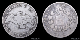 Chile. 20 Centavos 1853. KM125
