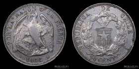 Chile. 50 Centavos 1866/5. KM134