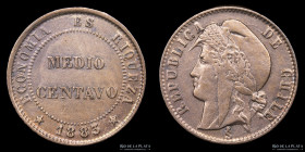 Chile. 1/2 Centavo 1883. KM148a