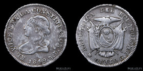 Ecuador. 1/2 Real 1849. KM35