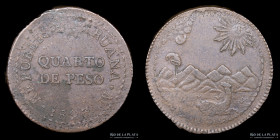Peru. Quarto de Peso 1823. KM138