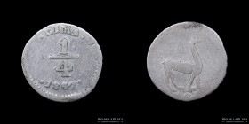 Peru. 1/4 Real 1847/37. KM143.1