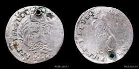 Peru. 1/2 Real 1877. Fantasia