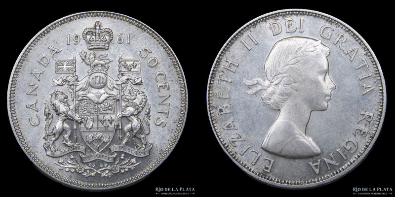 Canada. 50 Cents 1961. Plata 800; 29.72mm; 11.80g. KM56 (XF)

USD 20 - 40

N...