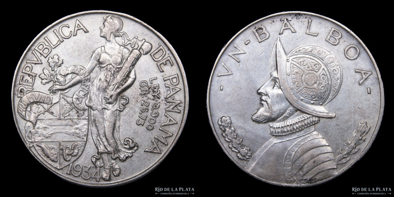 Panamá. 1 Balboa 1934. Plata 900; 38.1mm; 26.71g. KM13 (AU)

USD 30 - 60

No...