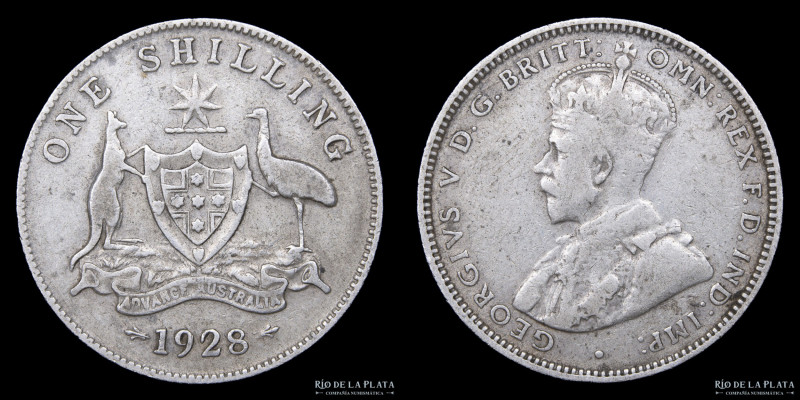 Australia. George V. 1 Shilling 1928. Plata 925; 23.5mm; 5.57g. KM26 (VF)

USD...