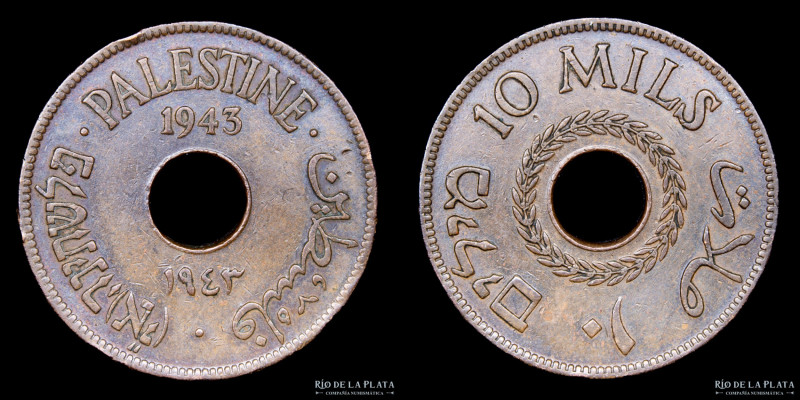 Palestina. 10 Mils 1943. Cobre; 27.0mm; 6.48g. KM4a (VF+)

USD 25 - 50

Nota...