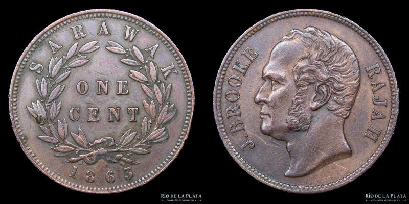 Sarawak. Charles Vyner Brooke (1917-1946) 1 Cent 1863. Heaton Mint, Birmingham. ...