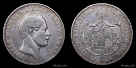 Hesse-Cassel. Frederick William I. 1 Vereinsthaler 1858. KM621