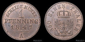 Prussia. Frederick William IV. 1 Pfenning 1847 A. KM451