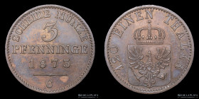 Prussia. Wilhelm I. 3 Pfenninge 1873 C. KM482