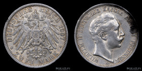 Prussia. Wilhem II. 2 Mark 1907 A. KM522