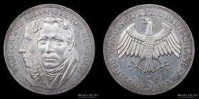 Alemania. 5 Deutsche Mark 1967 Humbolt. KM120