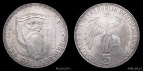 Alemania. 5 Deutsche Mark 1969 Mercator. KM126