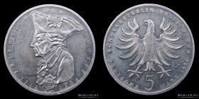 Alemania. 5 Deutsche Mark 1986. Friedrich der Große KM165