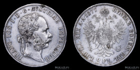 Austria. Francis Joseph I. 2 Florins 1877. KM2233