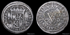 España. Felipe V. 1 Real 1707 Y. Cal 1687