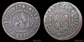 España. Felipe V. 4 Maravedis 1743. KM365