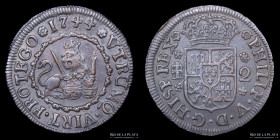 España. Felipe V. 2 Maravedis 1744. KM366