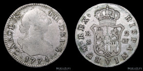 España. Carlos III. 2 Reales 1774/1 CF. Sevilla KM412.2