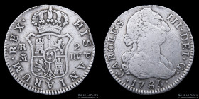 España. Carlos III. 2 Reales 1785 MDV. Madrid KM412.1