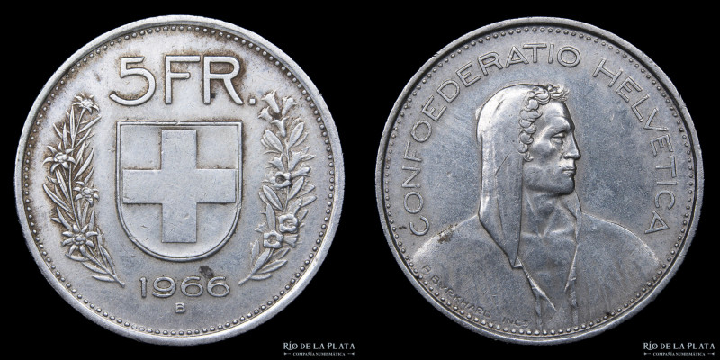 Suiza. 5 Francs 1966. Plata 835; 31mm; 14.95g. KMY56 (VF)

USD 15 - 30

Nota...