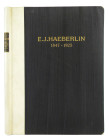 Rare Memorial Volume for Ernst Justus Haeberlin in Deluxe Binding