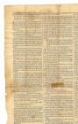 Contemporary Newspaper Printing of the 1786 Mint Ordinance