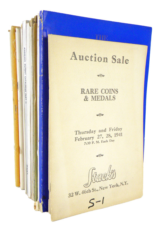 Stack’s. AUCTION SALE CATALOGUES. New York, 1941–1960. A nice group of twenty-si...