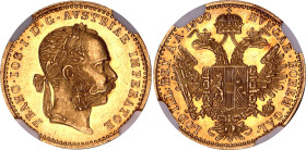 Austria Dukat 1900 NGC MS63. KM# 2267, N# 26247; Gold (.986) 3.49 g.; Franz Joseph I; With mint luster